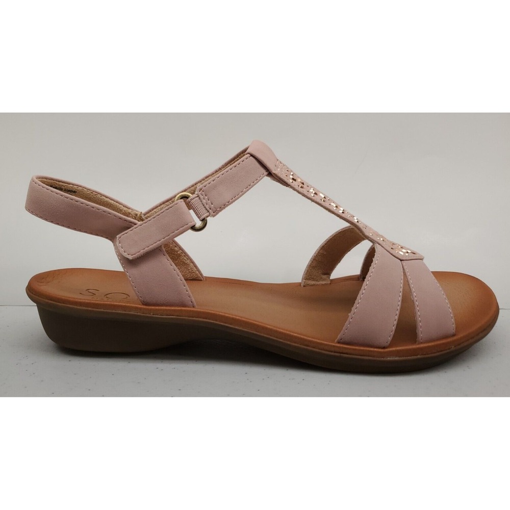 Soul Naturalizer Women's Summer T-Strap Sandals, Mauve, Size 11M, EUC